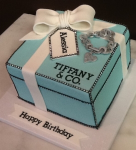 Tiffany Box and Locket Cake
