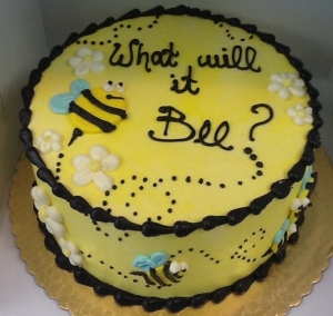What Will It Bee Baby Reveal Cake