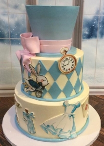 Alice in Wonderland Tiered Cake with Hat