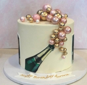 Champagne Bottle with Bubble Balls 