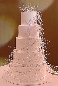 Crystal Cascade Wedding Cake