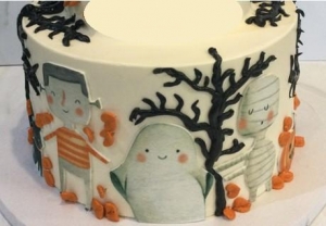 Cute Monsters Halloween Cake
