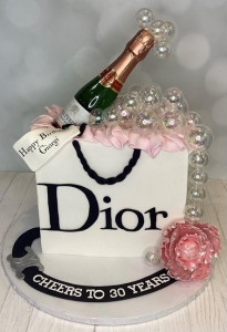 Dior Shopping Bag Cake