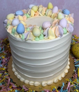 Easter Cake with Pastel Eggs