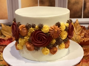 Festive Autumn Floral Cake 