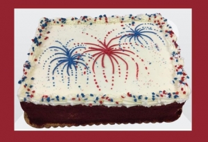 Fireworks Sheet Cake