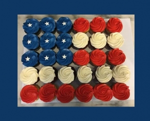Flag Cupcake Cake with Border