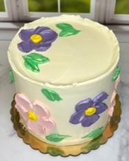 Abstract Floral Buttercream Cake