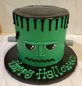 Frankenstein Halloween Cake