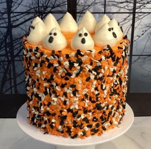 Ghost Sprinkles Cake