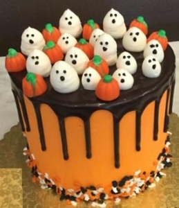 Ghosts and Pumpkins Cake