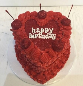 Heart Glitter Cake