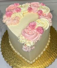 Heart Shape Floral Cake
