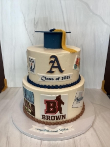 High School and College Tiered Cake