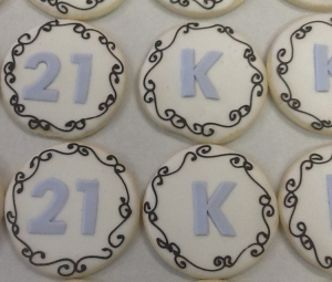 Initial and Age Royal Iced Cookies