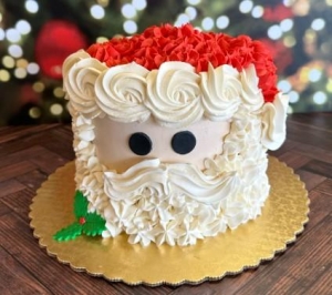 Round Santa Cake