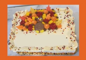 Thanksgiving Turkey Sheet Cake 