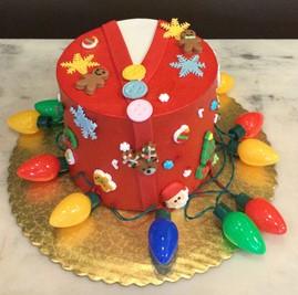 Ugly Christmas Sweater Cake Round