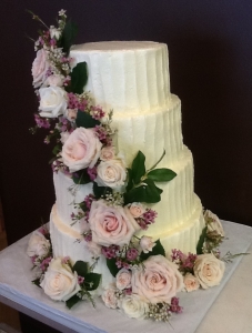 Vintage Floral Wedding Cake 3